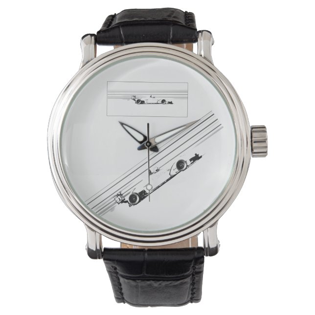 オープンホイールレース 腕時計 (正面)