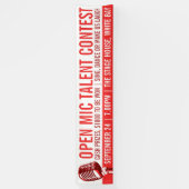 オープンマイクタレントコンテストレッド 横断幕 (縦)