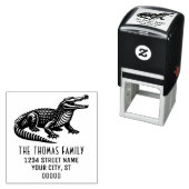 オープンマウスクロコダイル名差出人住所 セルフインキングスタンプ (インサイチュ)