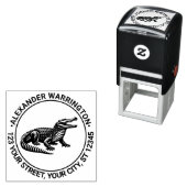 オープンマウスCrocodile名差出人住所R セルフインキングスタンプ (インサイチュ)