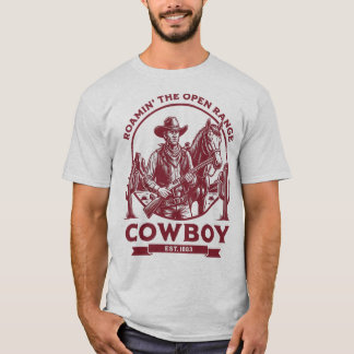 オープンレンジを駆ける - ビンテージカウボーイウエスタン Tシャツ