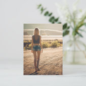 オープンロード – 小さなショートショートパンツbabeフォトポストカード ポストカード (スタンド正面)