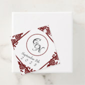 オープンワークのモノグラムホワイトブルゴーニュ結婚ーズ フェイバータグ (インサイチュ)