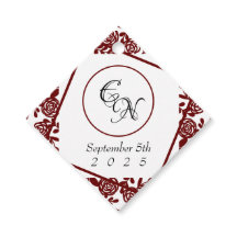 オープンワークのモノグラムホワイトブルゴーニュ結婚ーズ