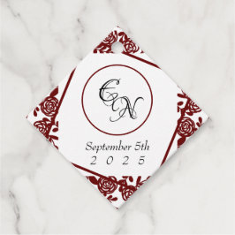 オープンワークのモノグラムホワイトブルゴーニュ結婚ーズ フェイバータグ