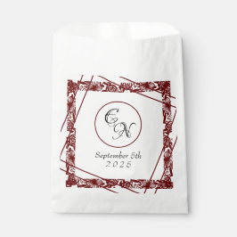 オープンワークのモノグラムホワイトブルゴーニュ結婚ーズ フェイバーバッグ