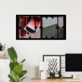 オープンワークOpen Red 9フォトモンタージュポスター ポスター (ホームオフィス)