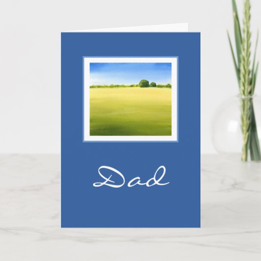 「オープン宇宙」アクリル系水彩画 カード (正面)