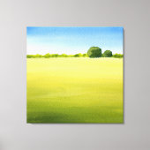 「オープン宇宙」アクリル系水彩画 キャンバスプリント (正面)