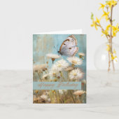 オープン折り畳みハッピーバースデー花蝶 カード (黄色い花)