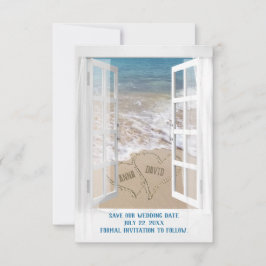 「オープン日付の保存」ビーチ・ウィンドウ カード