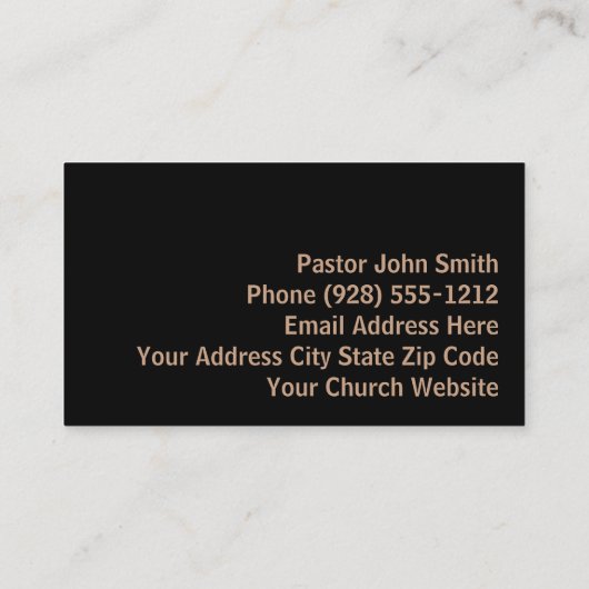 オープン聖書クロスロゴチャーチ牧師 名刺 (裏面)