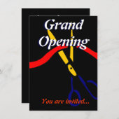 オープン進水のパーティーのリボンの切断 招待状 (正面/裏面)