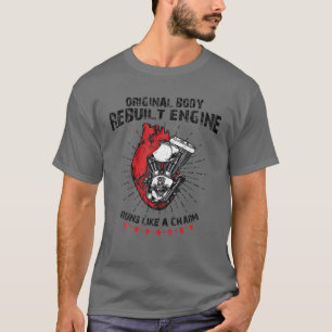 オープン・おもしろいハート・サージャリー・オリジナル・体・リビルトE Tシャツ