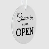 オープン/クローズ白黒の両面ストア事業 オーナメント (正面)