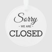 オープン/クローズ白黒の両面ストア事業 オーナメント (裏面)