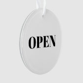 オープン/クローズ白黒の両面ストア事業 オーナメント (正面)