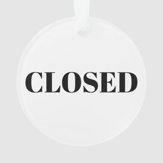 オープン/クローズ白黒の両面ストア事業 オーナメント (裏面)