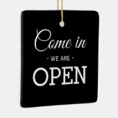 オープン/クローズ白黒の両面ストア事業 セラミックオーナメント (右)