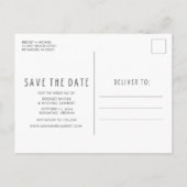 オープン+バー+フォト+お得な+結婚式+Save+the+Date 案内ポストカード (裏面)