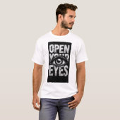 オープン・ユア・アイズ・ストリートウェア・グランジ・アイ Tシャツ (正面フル)