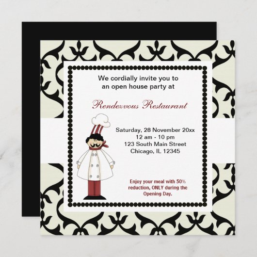 オープン 招待状 (正面/裏面)