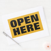 オープン 長方形シール (封筒)