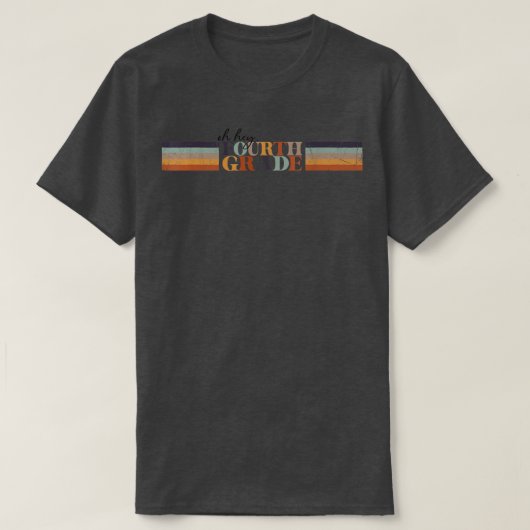 オーヘイ4年生レトロヴィンテージ新学期 Tシャツ (デザイン正面)