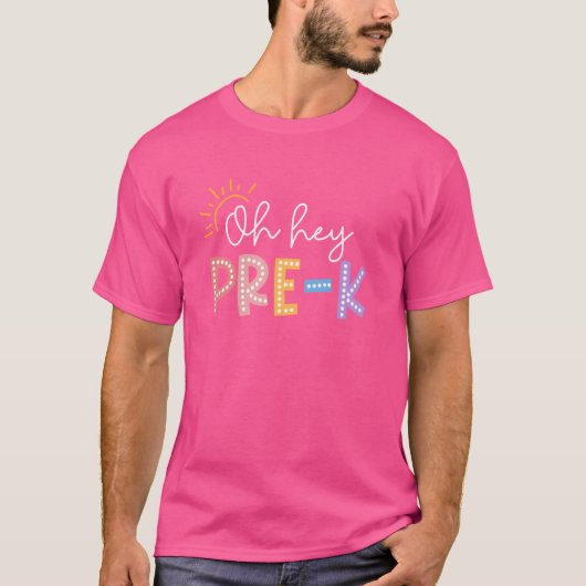 オーヘイPre K学生先生ハッピー初日バック Tシャツ (正面)