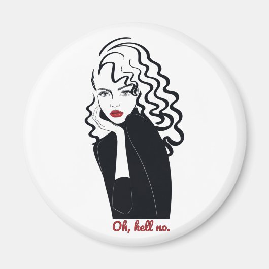 オーヘルノガールおもしろい引用文 マグネット (正面)