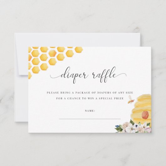 オーベイエロービーフローラおむつラッフルカード サンキューカード (正面)