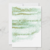 オーベイビーシャワーベビー男女兼用バッシュグリーンリ 招待状 (裏面)