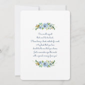 オーベイビーブルーフローラ男の赤ちゃんシャワー 招待状 (裏面)