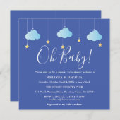 オーベイビー キラキラ カップル ベビーシャワー 招待状 (正面/裏面)