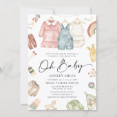 オーベイビー ボーホー クローズ ベイビー シャワー インビテーション (正面)