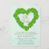 オーベイビー ラッキークローバー ベビーシャワー 招待状 (正面/裏面)