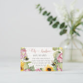 オーベイビー（昆虫）マルハナバチひまわりガールブックスベビー 名刺 (スタンド正面)