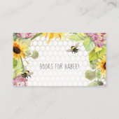 オーベイビー（昆虫）マルハナバチひまわりガールブックスベビー 名刺 (裏面)