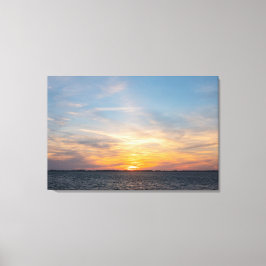 オーベテッロラグーンイタリアンに夕日の景色を キャンバスプリント