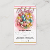 オーベパティシフランスのリー赤ちゃんシャワー エンクロージャーカード (正面)