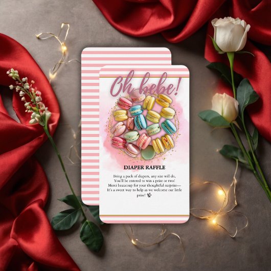 オーベパティシフランスのリー赤ちゃんシャワー エンクロージャーカード