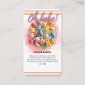 オーベパティシフランスのリー赤ちゃんシャワー エンクロージャーカード (正面)