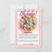 オーベパティシフランスのリー赤ちゃんシャワー サンキューカード (正面)