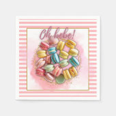 オーベパティシフランスのリー赤ちゃんシャワー スタンダードカクテルナプキン (正面)