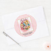 オーベパティシフランスのリー赤ちゃんシャワー ラウンドシール (封筒)