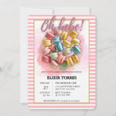 オーベパティシフランスのリー赤ちゃんシャワー 招待状 (正面)