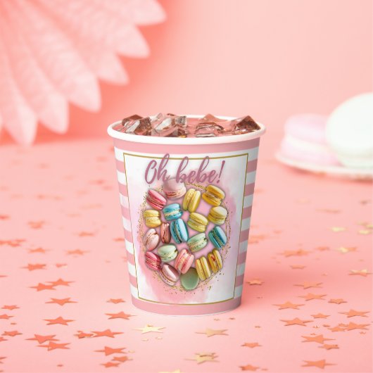 オーベパティシフランスのリー赤ちゃんシャワー 紙コップ (インサイチュ)