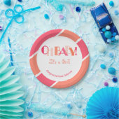 オーベビーガールコーラルベビーモダンシャワー ペーパープレート (パーティー)