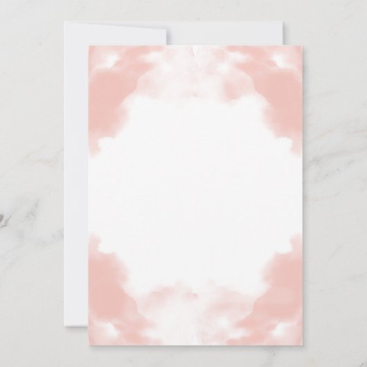 オーベビーガールサファリ動物ベビーシャワー招待状 招待状 (裏面)