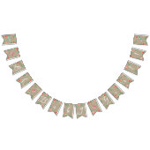 オーベビーガールシャワーBOHO子供部屋ルームペナントバラ バンティングフラッグ (全)